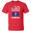 American By Birth Proudly Raised In Kansas Flag Shirt