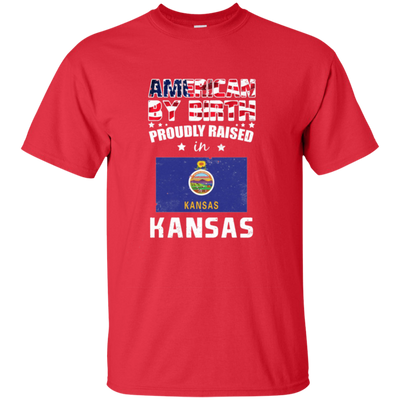 American By Birth Proudly Raised In Kansas Flag Shirt