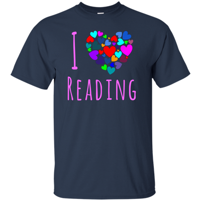 I Love Reading T Shirt - Heart Love Books Shirt Reading Club