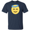 Emoji Angel Face T Shirt Halo Innocent Not Guilty Heaven