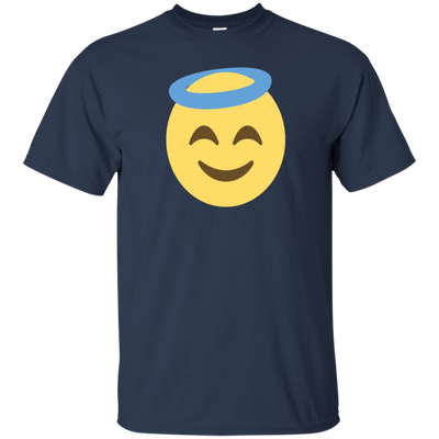 Emoji Angel Face T Shirt Halo Innocent Not Guilty Heaven