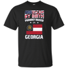 American By Birth Proudly Raised In Georgia Flag Shirt