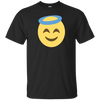 Emoji Angel Face T Shirt Halo Innocent Not Guilty Heaven