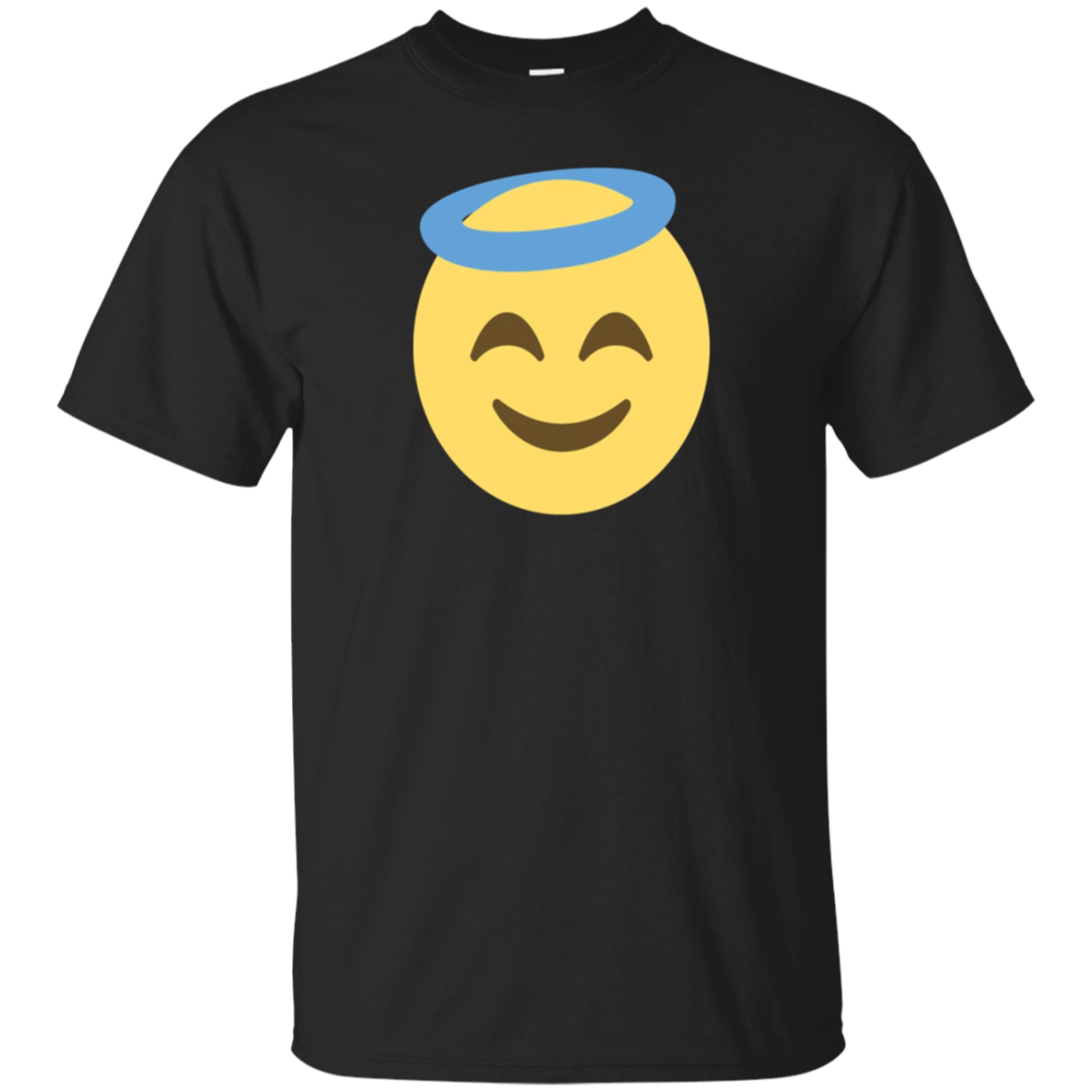 Emoji Angel Face T Shirt Halo Innocent Not Guilty Heaven