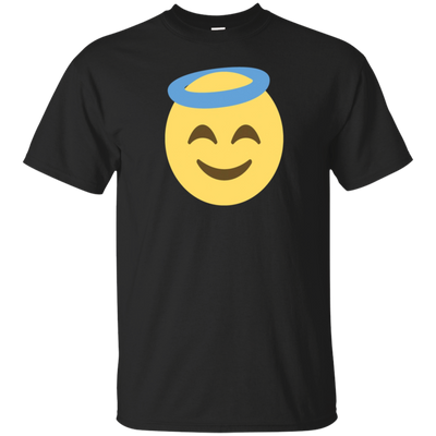 Emoji Angel Face T Shirt Halo Innocent Not Guilty Heaven