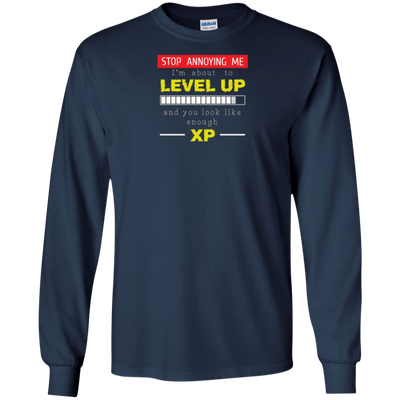 LEVEL UP LIKE ENOUGH XP T-shirt FUNNY GAMER Geek Nerd Humor