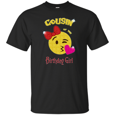 Cousin of the Birthday Girl Emoji Birthday Party Tee Shirt