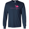 Flamingo Heartbeat Funny Tshirt. Gift For Men/Women/Kid