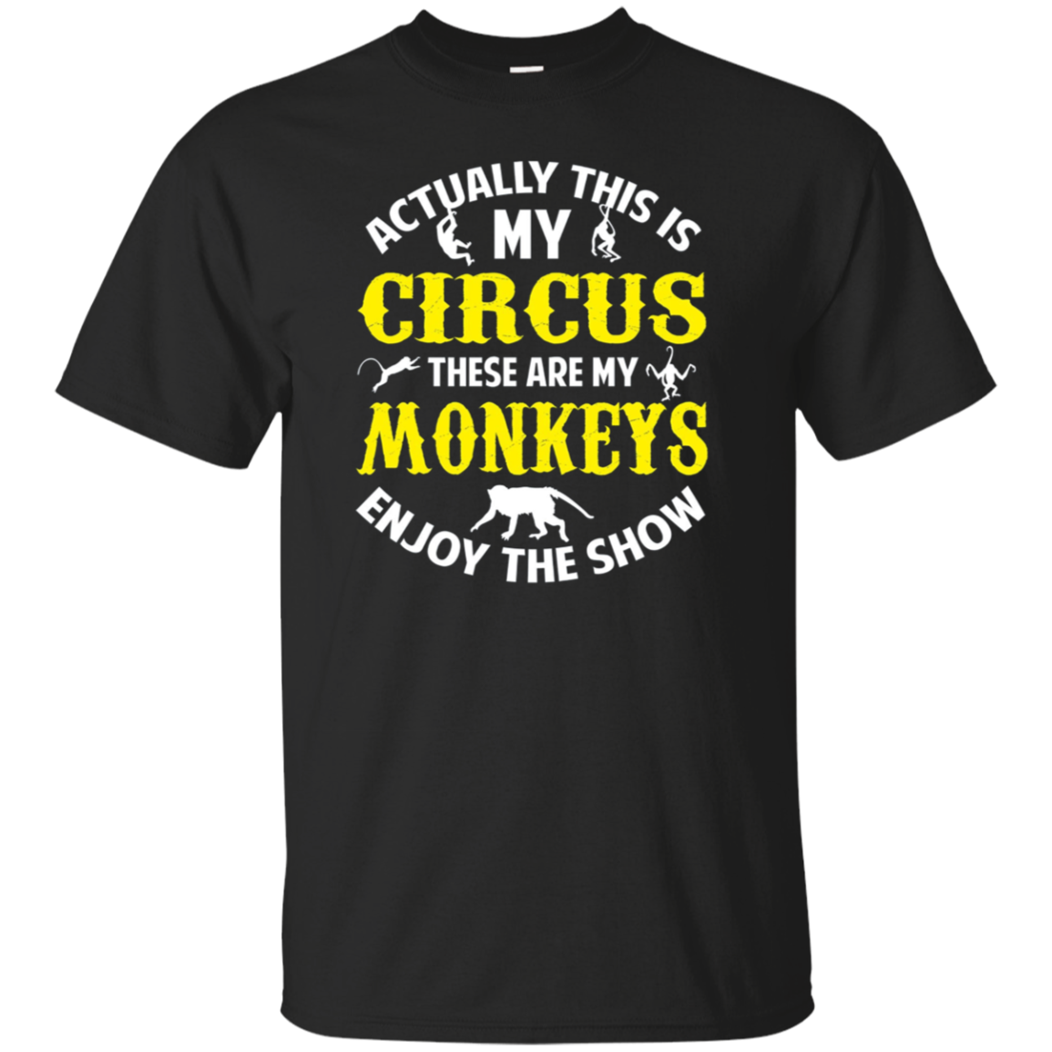 Funny Monkey Circus T-shirt Pet Zoo Animal Novelty Gift