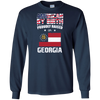 American By Birth Proudly Raised In Georgia Flag Shirt