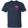 Flamingo Heartbeat Funny Tshirt. Gift For Men/Women/Kid