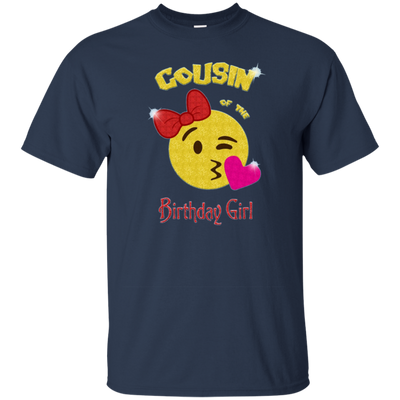 Cousin of the Birthday Girl Emoji Birthday Party Tee Shirt