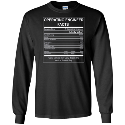 Operating Engineer Facts Funny Tshirt Gift For Men/Women