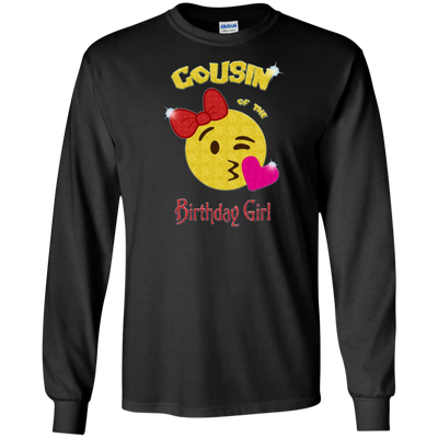 Cousin of the Birthday Girl Emoji Birthday Party Tee Shirt