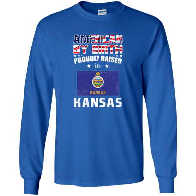 American By Birth Proudly Raised In Kansas Flag Shirt