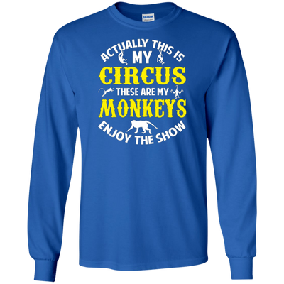 Funny Monkey Circus T-shirt Pet Zoo Animal Novelty Gift