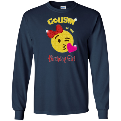 Cousin of the Birthday Girl Emoji Birthday Party Tee Shirt