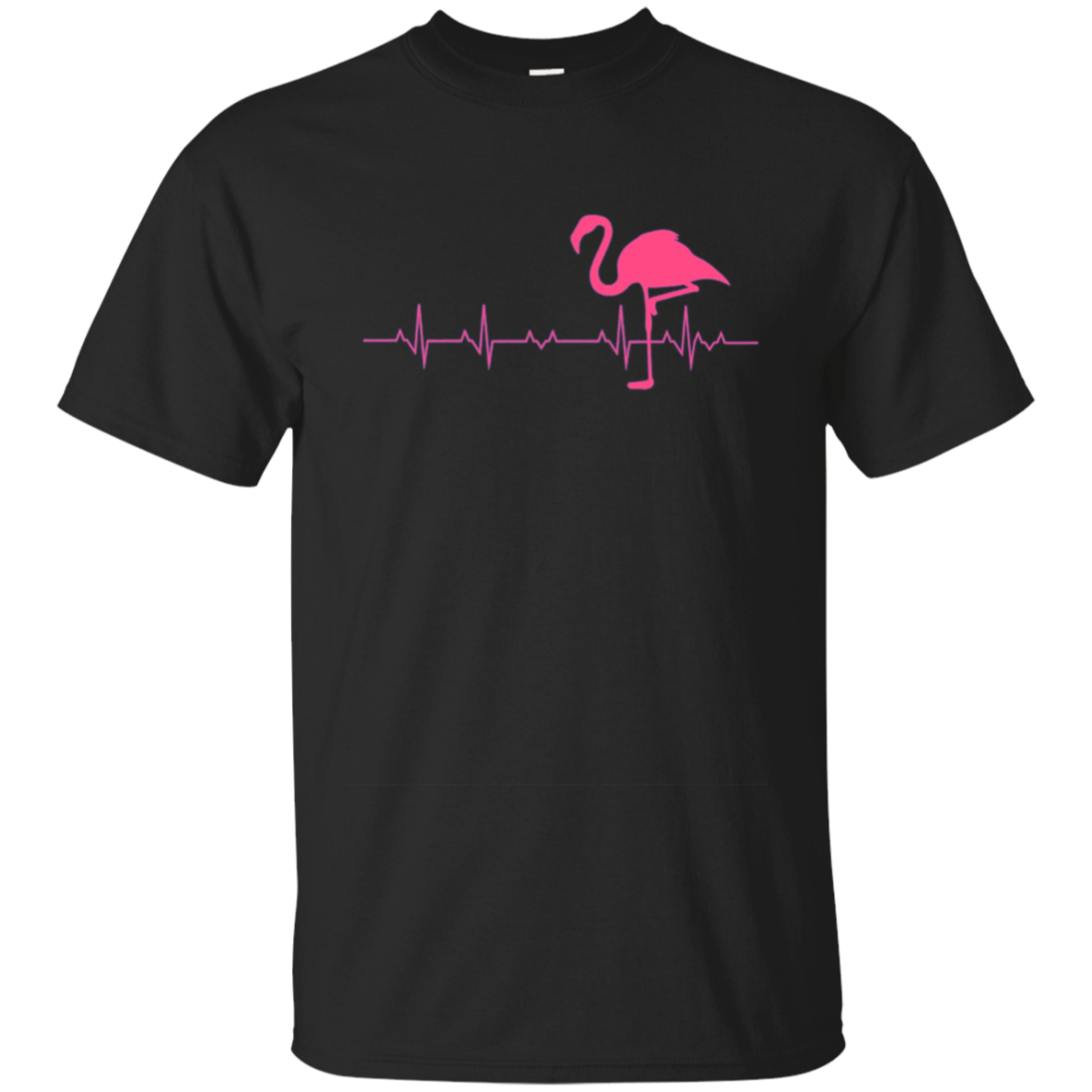 Flamingo Heartbeat Funny Tshirt. Gift For Men/Women/Kid