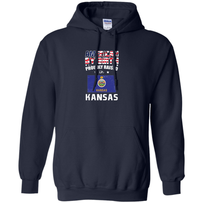 American By Birth Proudly Raised In Kansas Flag Shirt