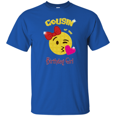 Cousin of the Birthday Girl Emoji Birthday Party Tee Shirt