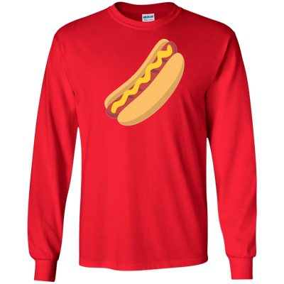 Hot Dog Emoji T Shirt BBQ Emoticon Wiener Bun Sausage