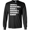 Lincoln Washington Reagan Roosevelt Jefferson Kennedy Shirt