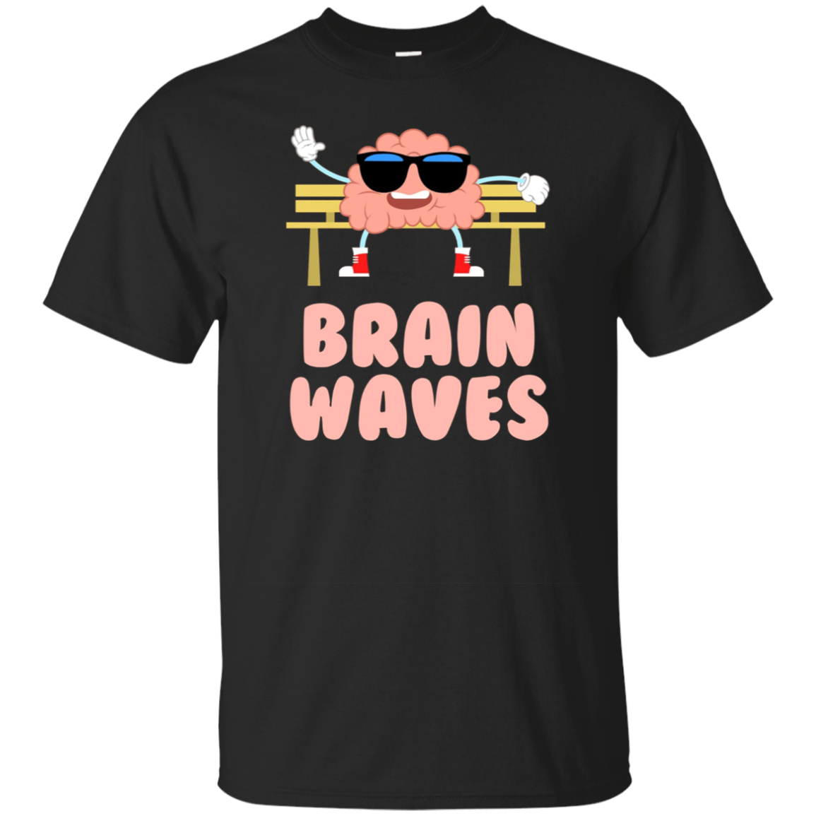 Funny Brain Waves T-shirt Science School Teacher Geek Nerd