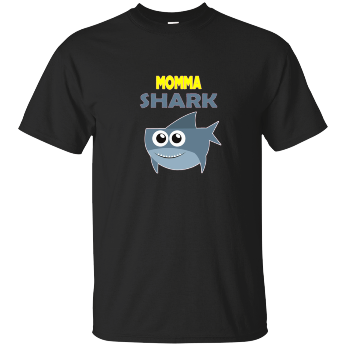 Funny Momma Shark T-shirt Birthday Family Quote Meme GIft