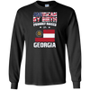 American By Birth Proudly Raised In Georgia Flag Shirt