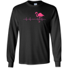 Flamingo Heartbeat Funny Tshirt. Gift For Men/Women/Kid