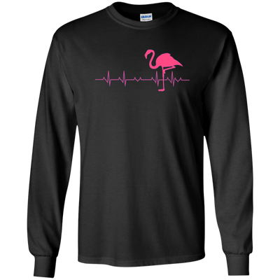 Flamingo Heartbeat Funny Tshirt. Gift For Men/Women/Kid