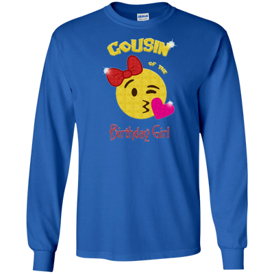 Cousin of the Birthday Girl Emoji Birthday Party Tee Shirt