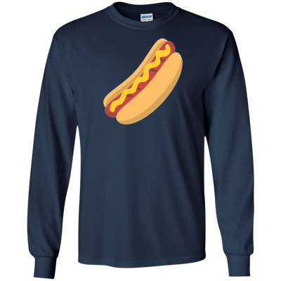 Hot Dog Emoji T Shirt BBQ Emoticon Wiener Bun Sausage