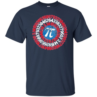 Captain Pi Superhero Shield Shirt for Math Geeks and Nerds