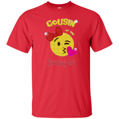 Cousin of the Birthday Girl Emoji Birthday Party Tee Shirt