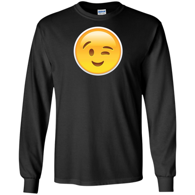 FACE EMOJI | WINK SMILING FLIRTING EMOJI T-TSHIRT