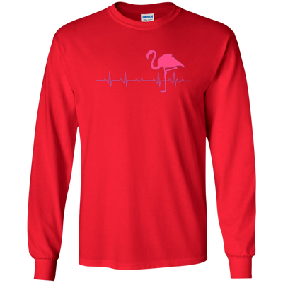 Flamingo Heartbeat Funny Tshirt. Gift For Men/Women/Kid