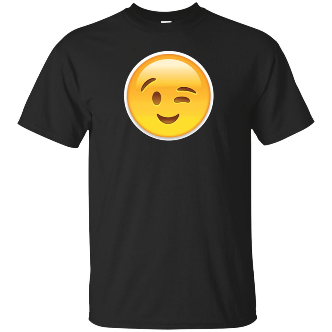 FACE EMOJI | WINK SMILING FLIRTING EMOJI T-TSHIRT