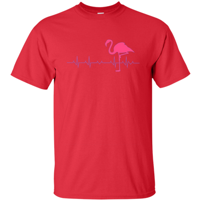 Flamingo Heartbeat Funny Tshirt. Gift For Men/Women/Kid